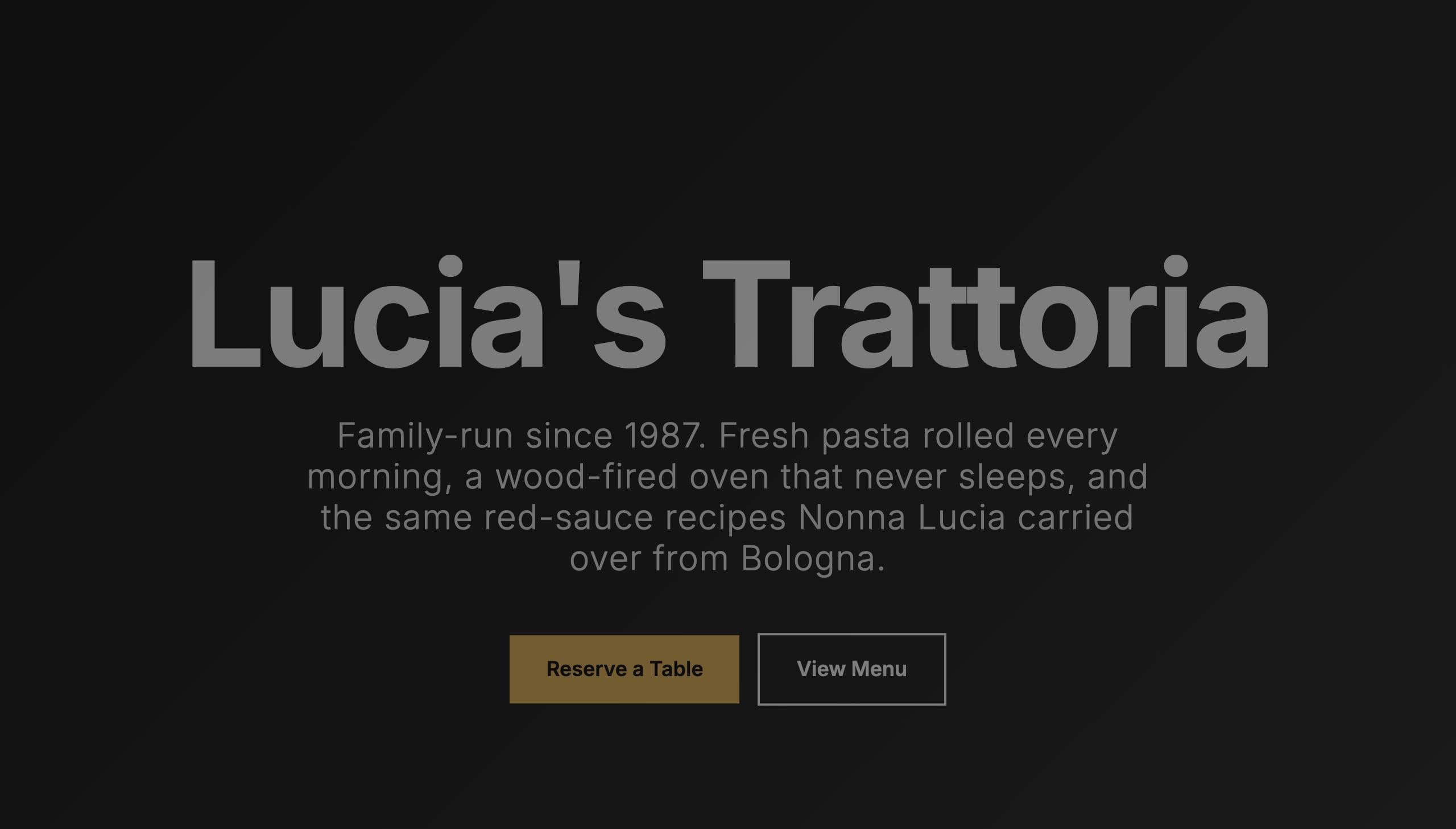 The Steakhouse — a real Restauranter template rendering a sample restaurant